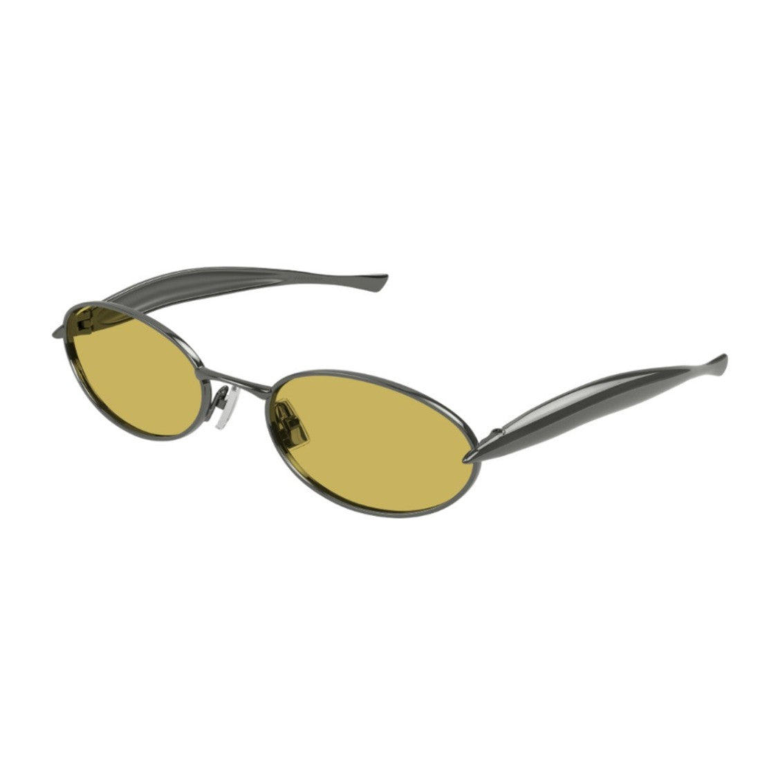 Bottega Veneta Grey Sardine Signature Icons Bv1386s Metal Oval Sunglasses