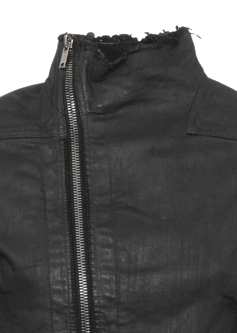 Drkshdw Asymmetrical Black Jacket With High Neck