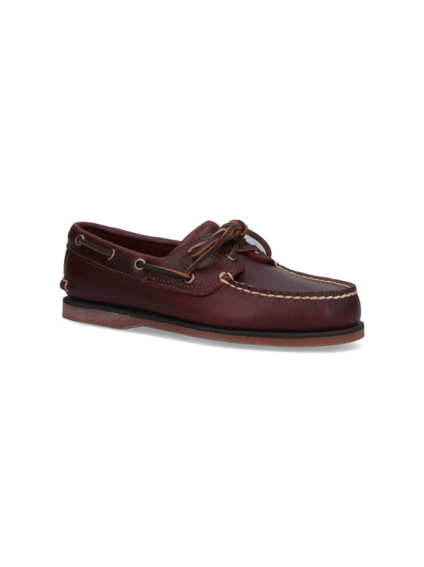 Timberland Bordeaux Classic Leather Slip-On Moccasins