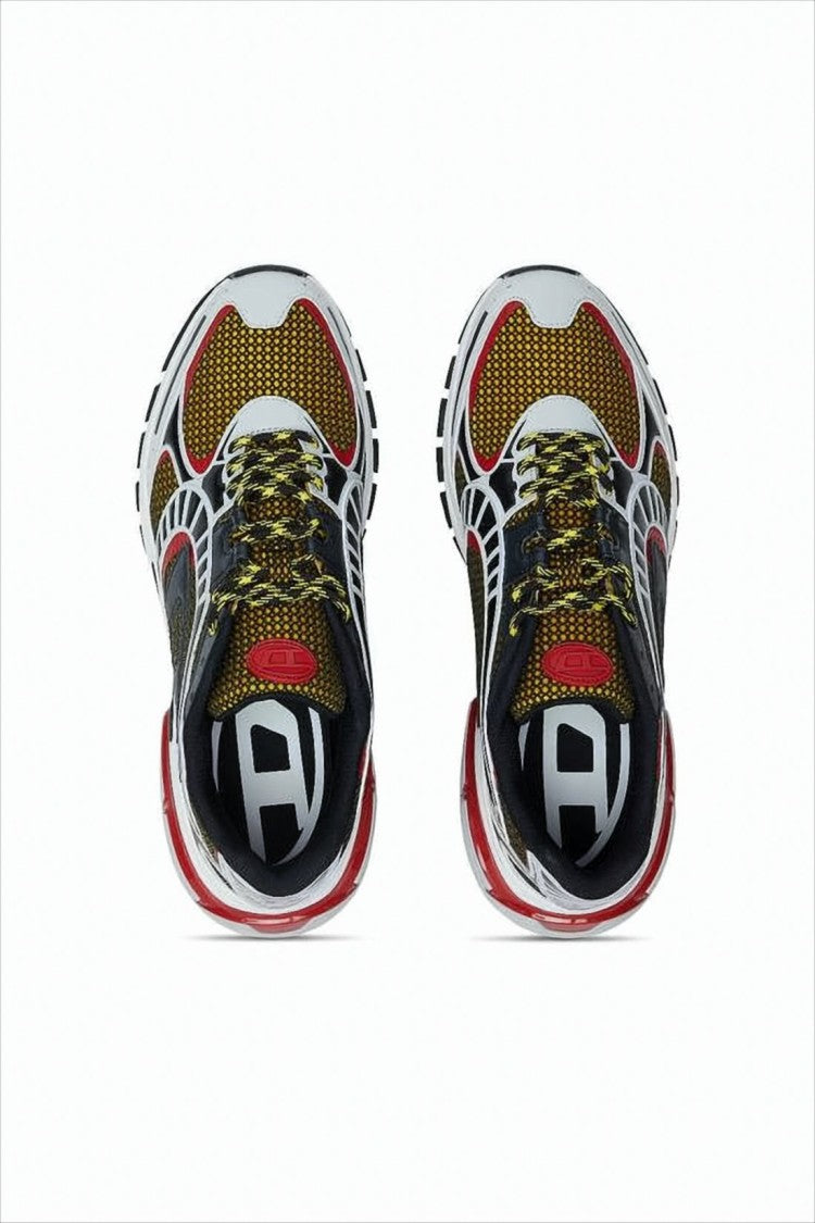 Diesel Dynamic Olive Green Sneakers With Bold Accents