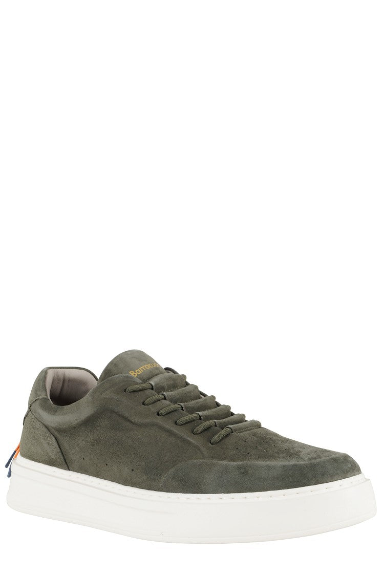 Barracuda Low-Top Suede Sneakers With Rounded Toe