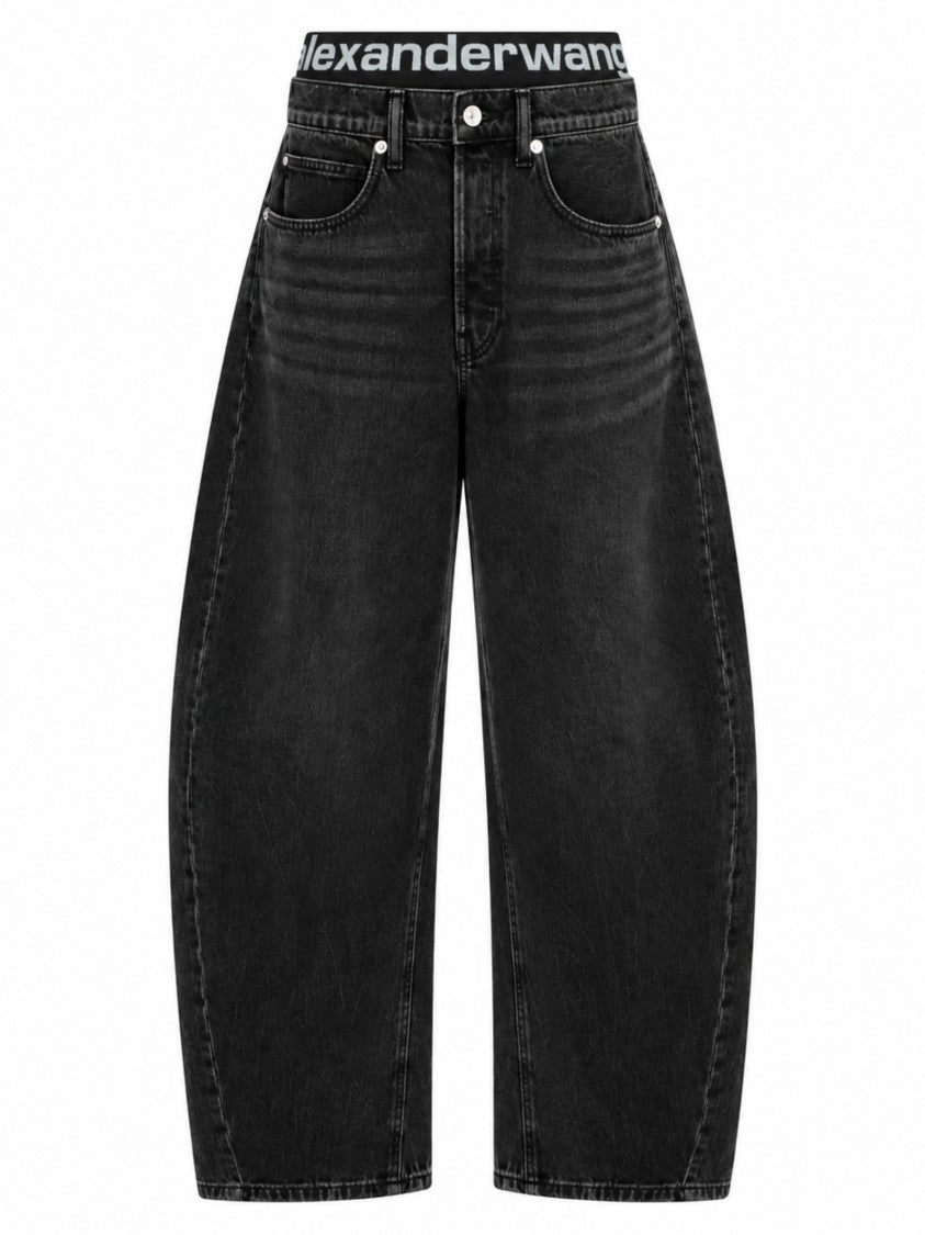Alexander Wang Wide-Fit Elasticated Denim Balloon Jeans