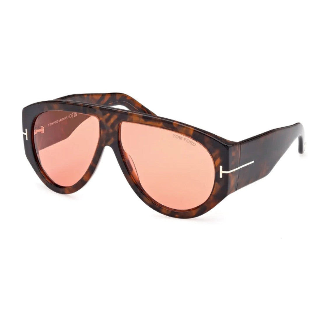 Tom Ford Havana Ft1044 Oversized Acetate Geometric Aviator Sunglasses