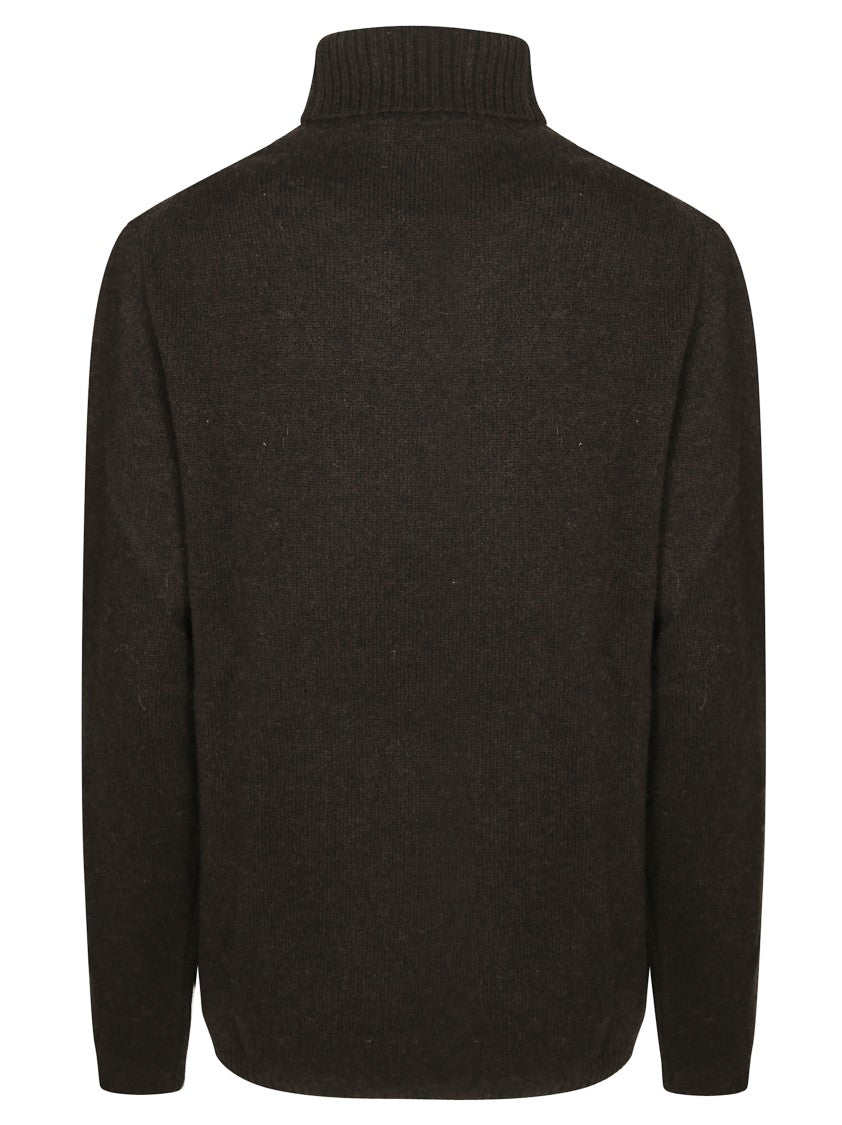 Daniele Fiesoli Long Sleeve Turtleneck Sweater With Ribbed Neckline