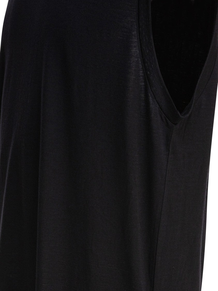 Kaptain Sunshine Sleeveless Black T-Shirt With Wide Armholes