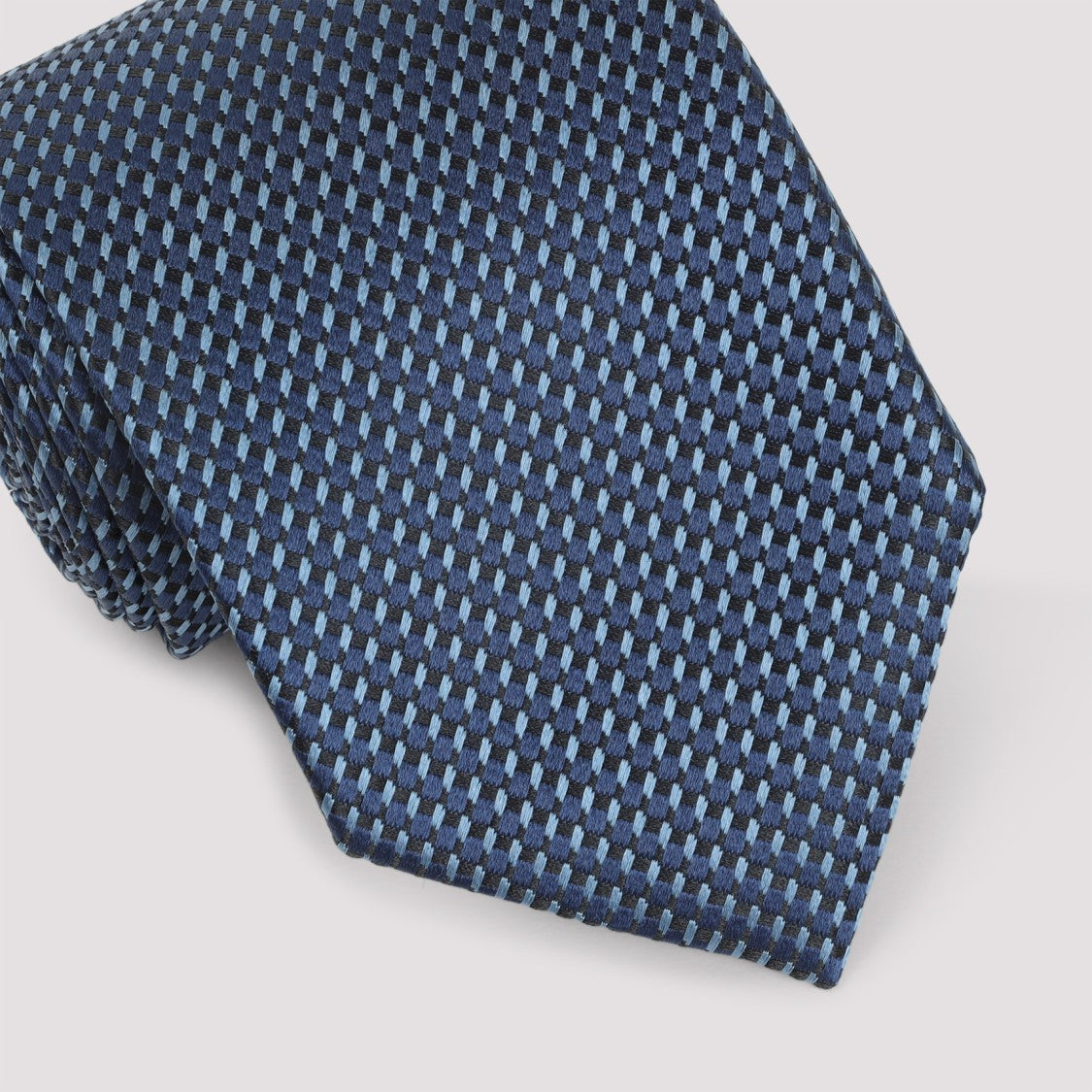 Tom Ford Tonal Weave Blue Silk Tie