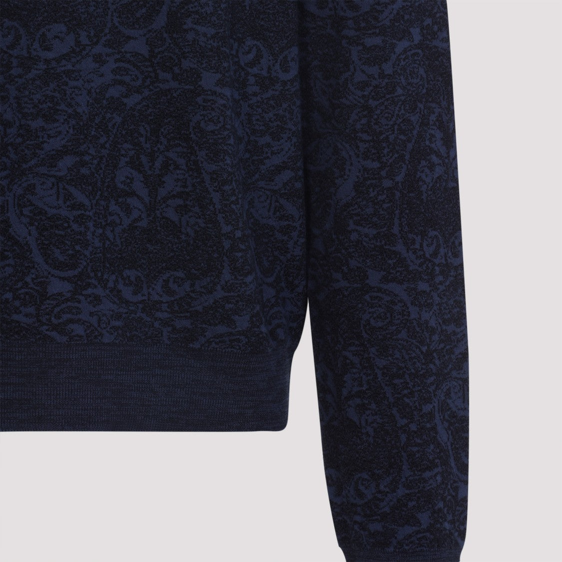 Etro Grey Cotton Crewneck Sweater