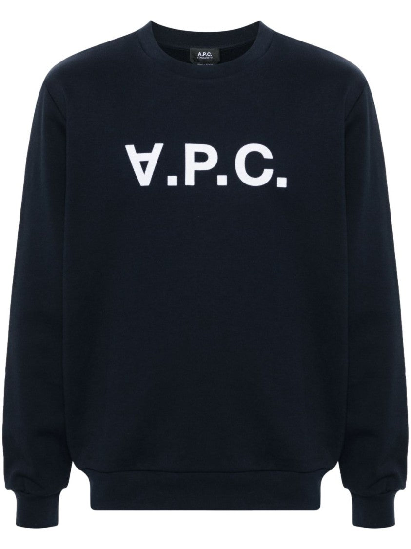 A.P.C. Classic Crew Neck Sweater With Bold Logo Detail