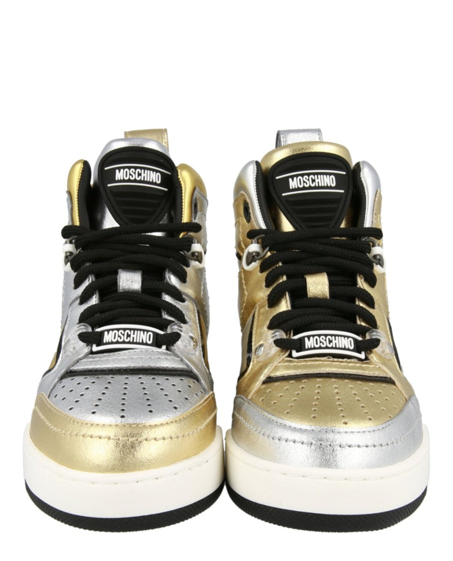 Moschino Streetball Asymmetrical High-Top Sneakers