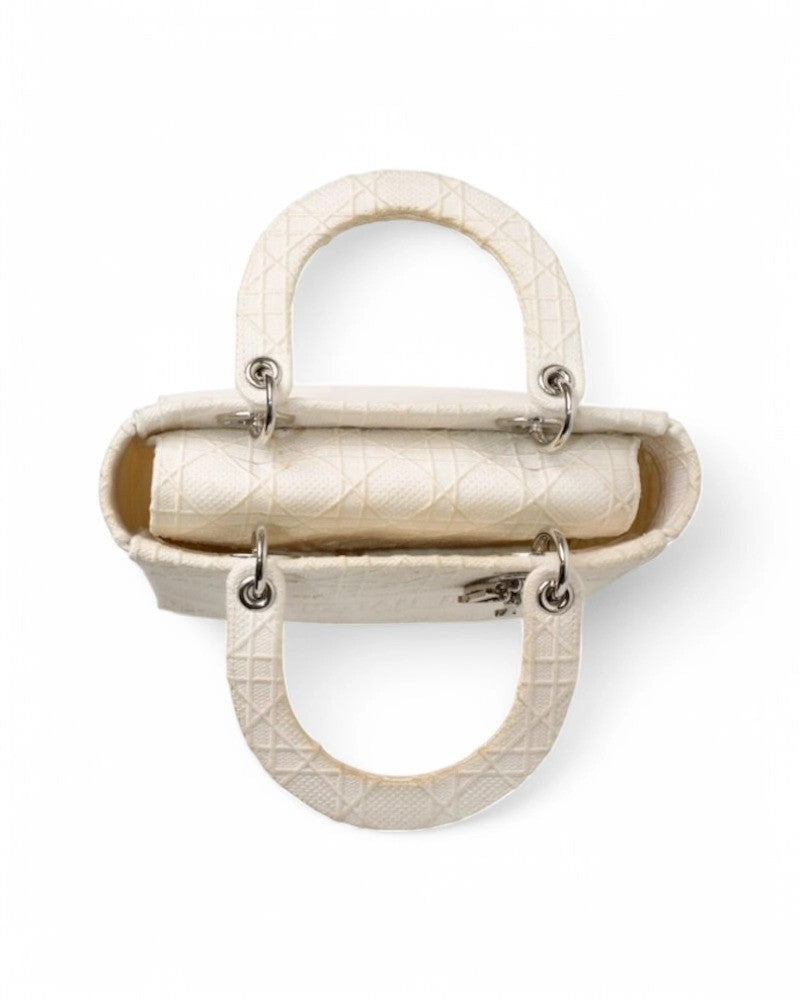Dior Lady D-Lite Medium Cannage Panna