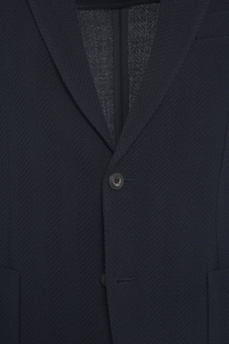 Circolo 1901 Tailored Blue Blazer With Notched Lapel And Single-Button Closure