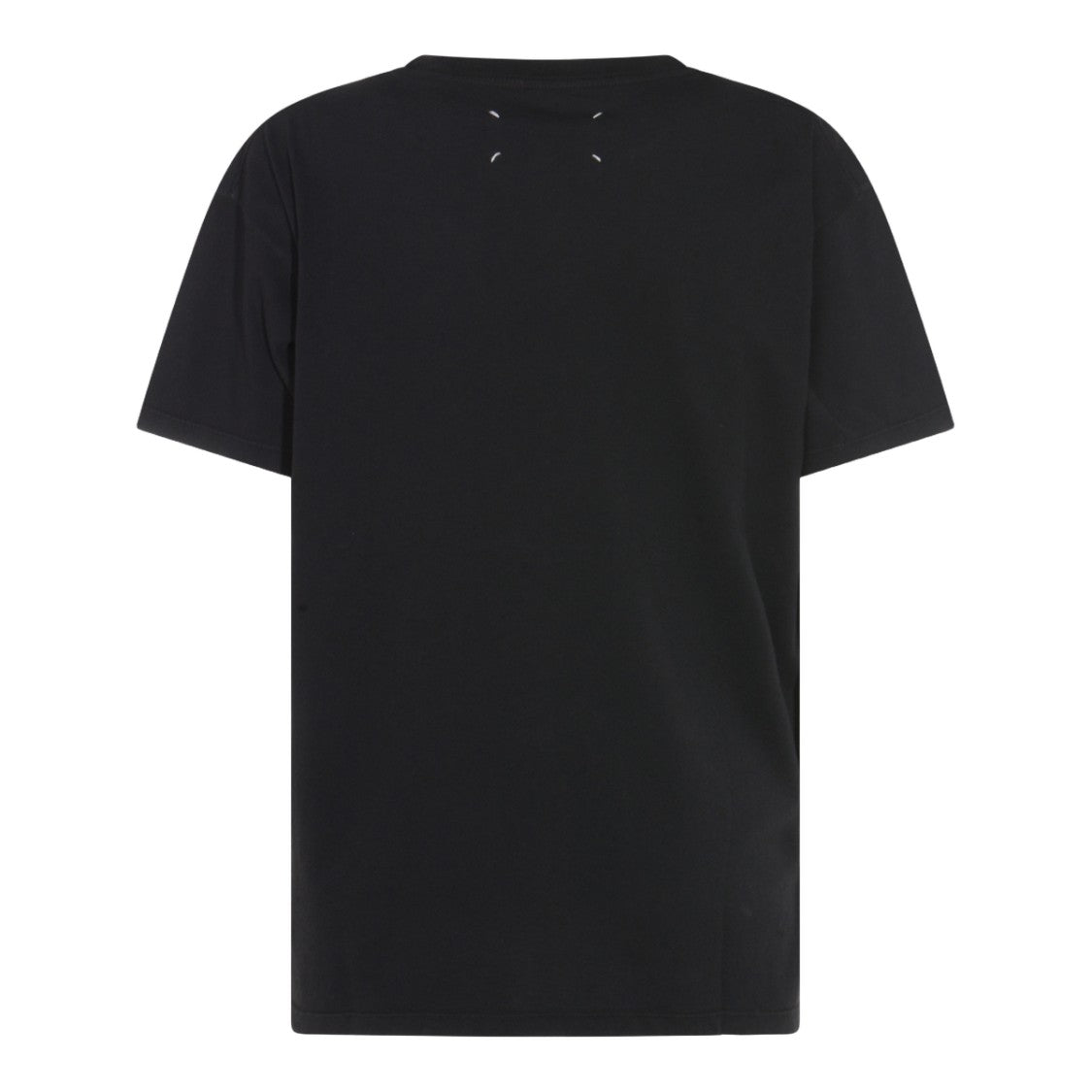 Maison Margiela Short-Sleeved Black T-Shirt With Classic Crew Neck