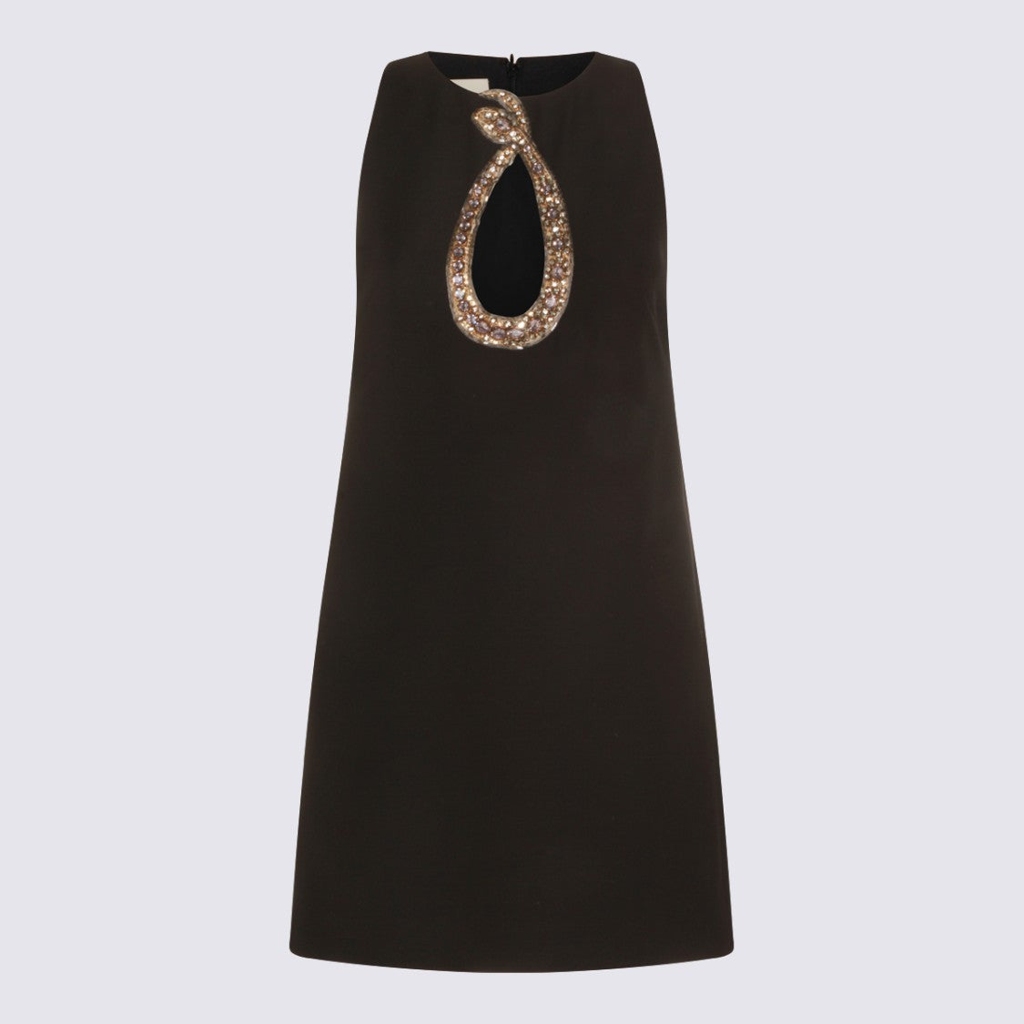 Valentino Ornate Embellished Black Mini Dress