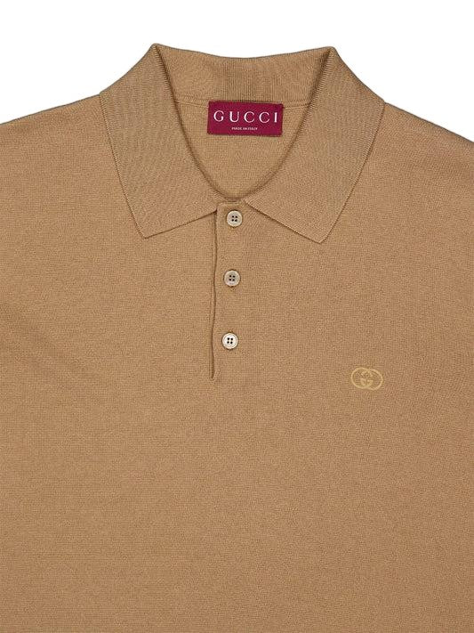 Gucci Short-Sleeved Polo Pullover With Ribbed Cuffs