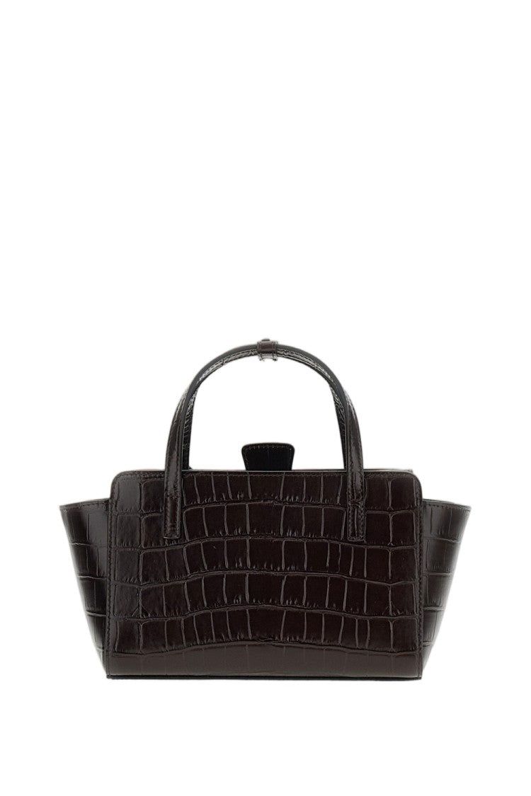 Hidesins Brown Croc-Effect Leather Crossbody Bag
