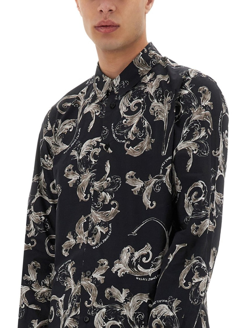 Versace Jeans Couture Baroque Outline Print Shirt