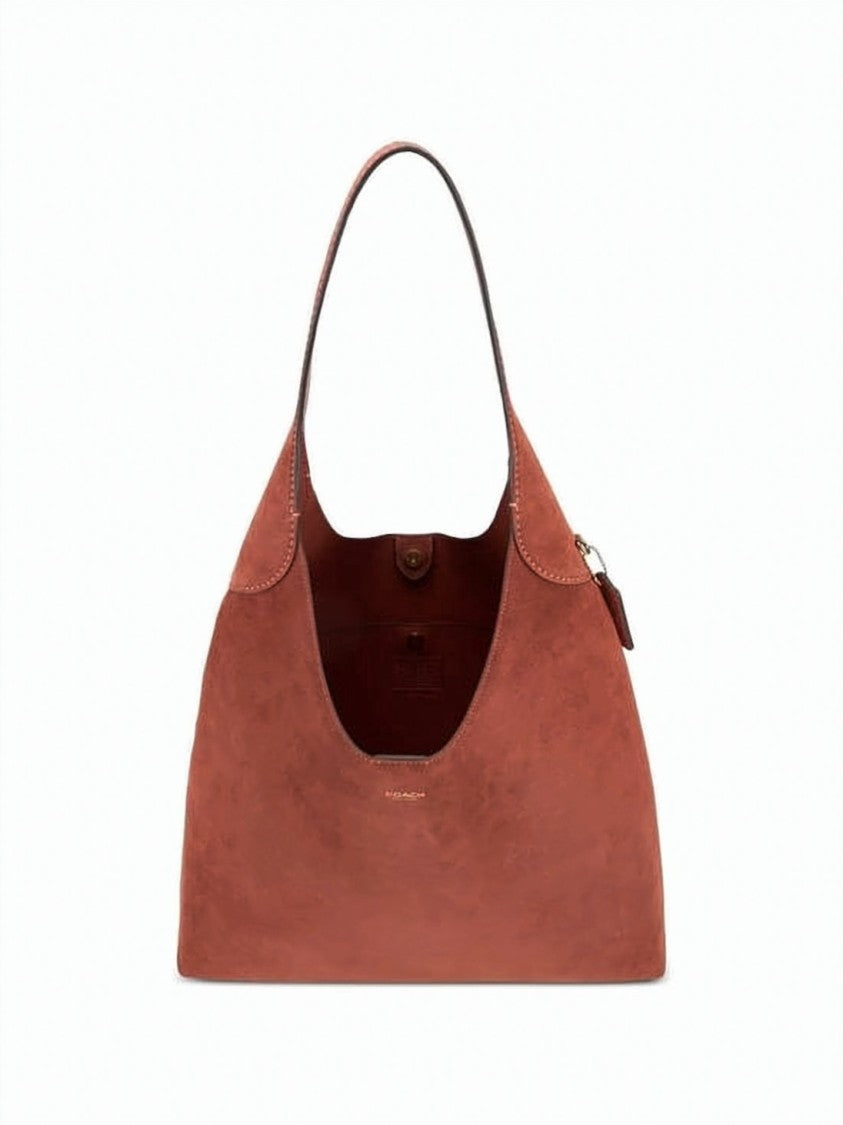 Coach Structured Brown Cow Leather Tote Bag