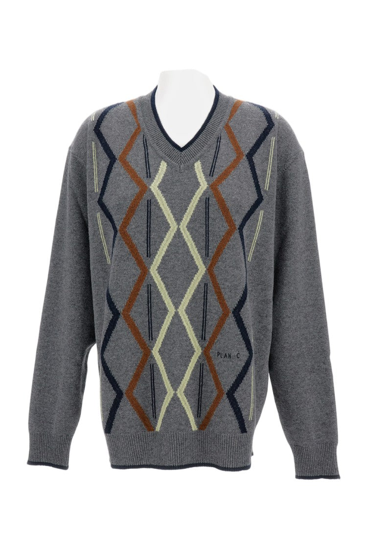 Plan C High Turtleneck Grey Knitwear