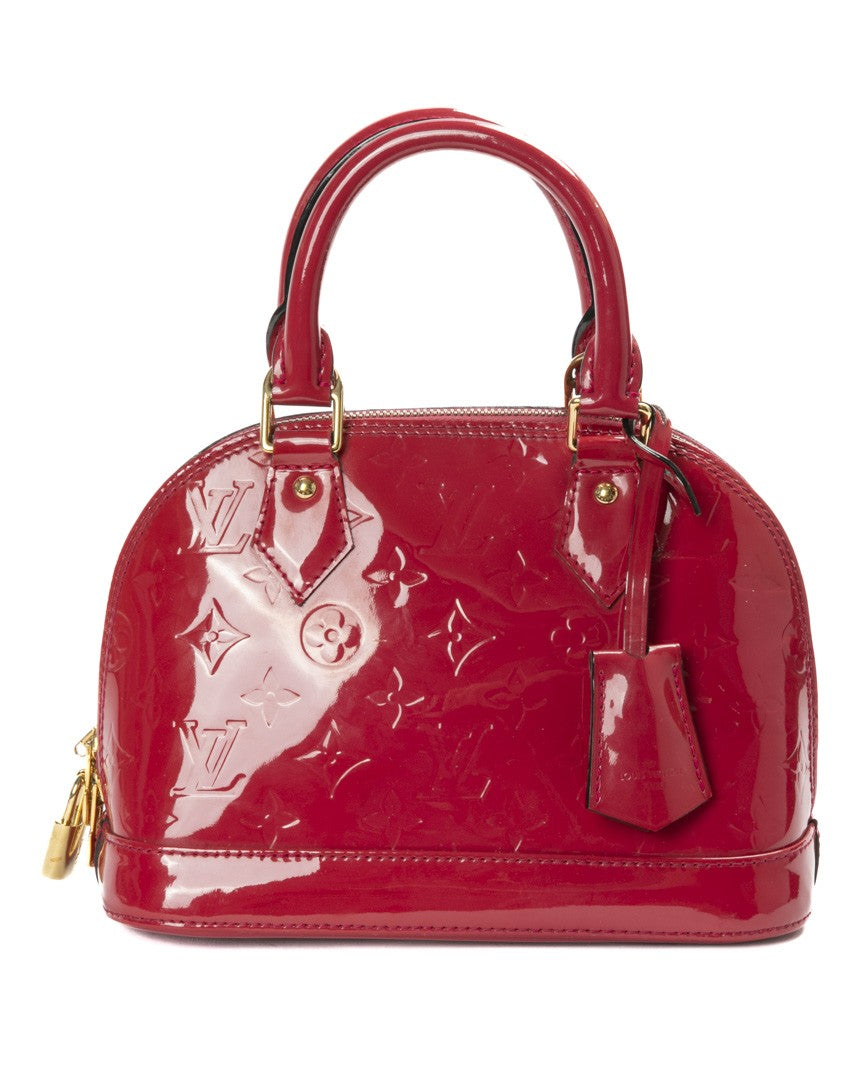 Louis Vuitton Fuchsia Alma Bb Patent Leather Handbag
