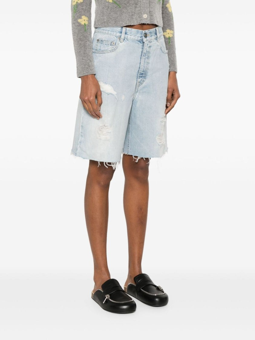 Golden Goose Light Blue Denim Shorts