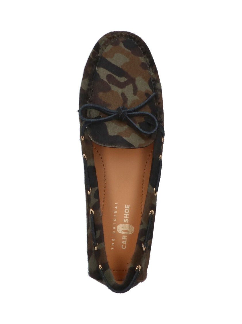 Car Shoe Pony Hair Loafers – Green Camo