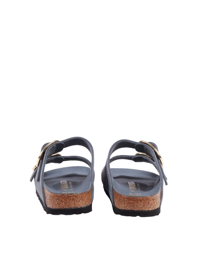 Birkenstock Blue Arizona Oiled Leather Slide Sandal