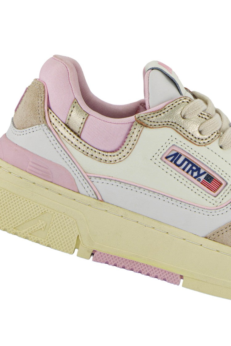 Autry Clc Women’S Basket Sneakers With Pink Details