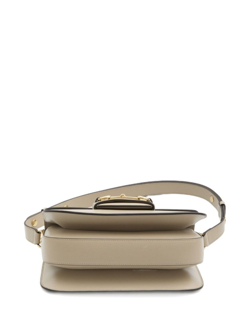 Gucci Structured Shoulder Bag With Gold-Tone Horsebit Detail
