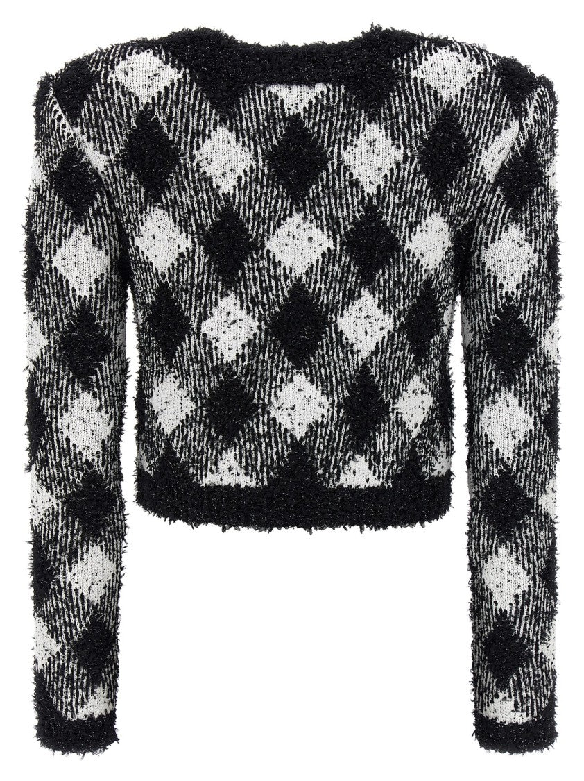 Balmain Vichy Tweed Short Jacket