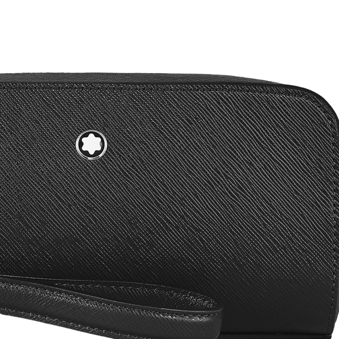 Montblanc Black Embossed Leather Top Handle Bag