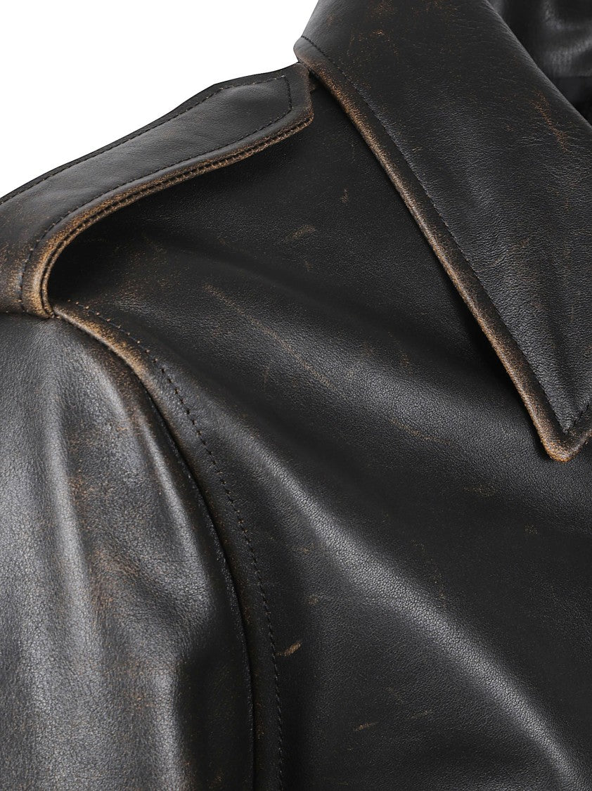 Jil Sander Cropped Jacket With Structured Collar And Flap Pockets