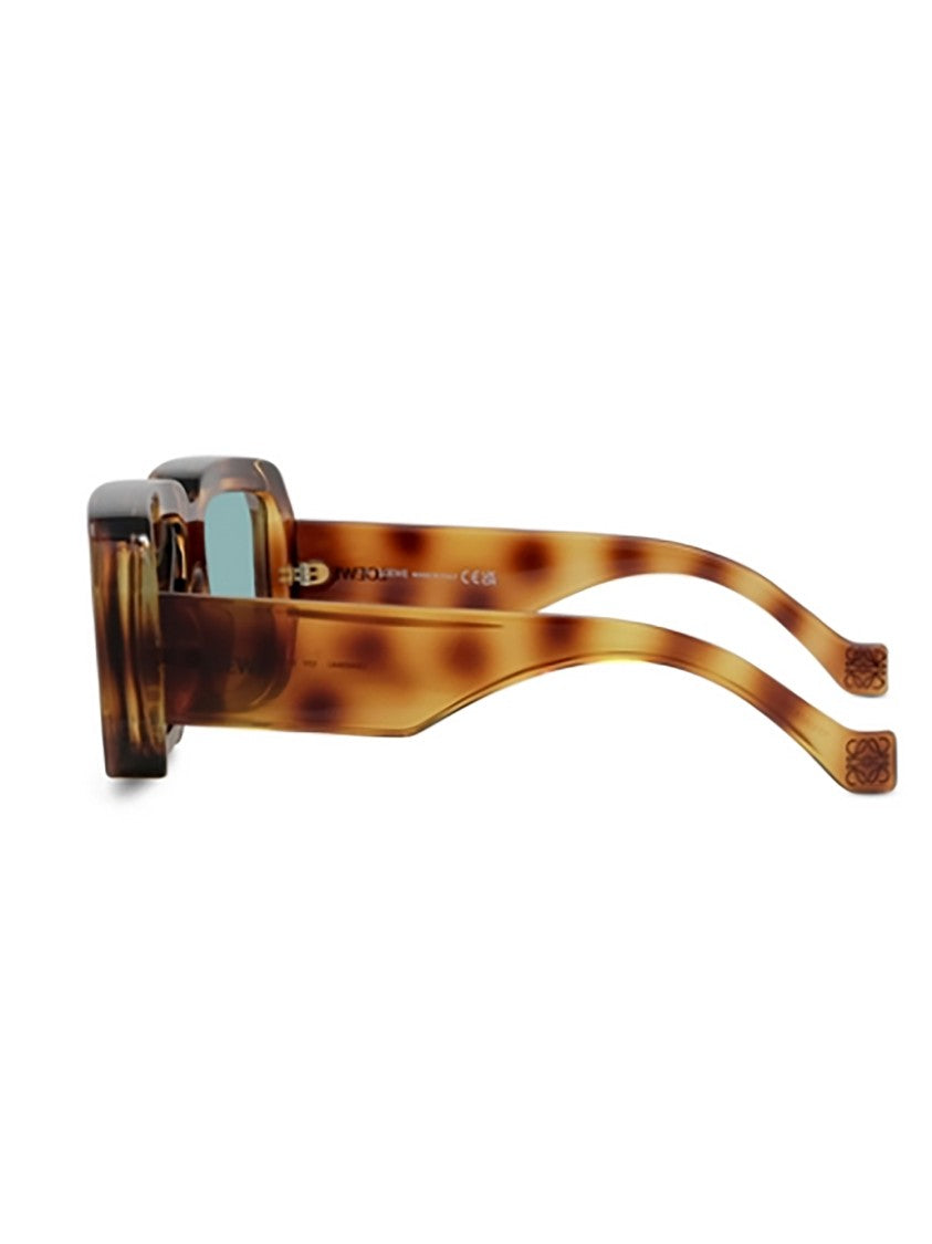 Loewe Tortoiseshell Lw40064u Rectangular Chunky Sunglasses