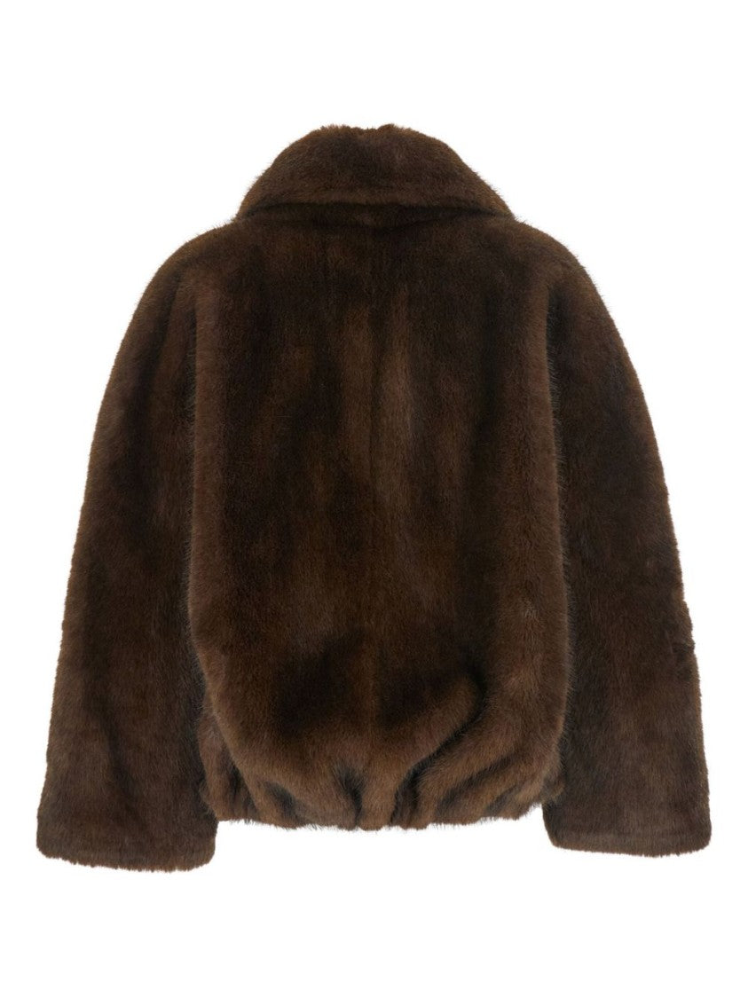 Valentini 1972 Plush Faux Fur Cropped Coat