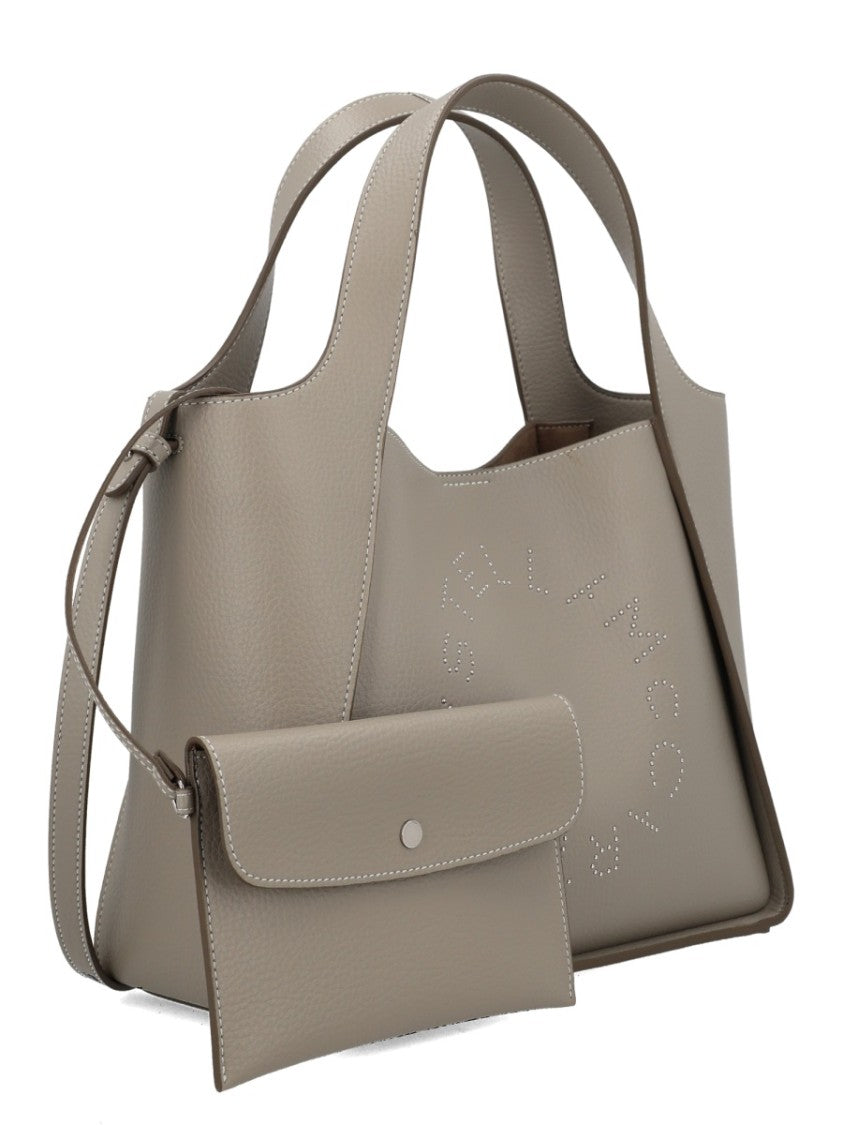 Stella Mccartney Trapezoidal Perforated Logo Tote Bag