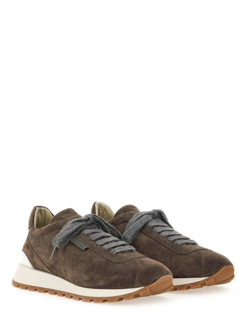 Brunello Cucinelli Suede Running Sneaker