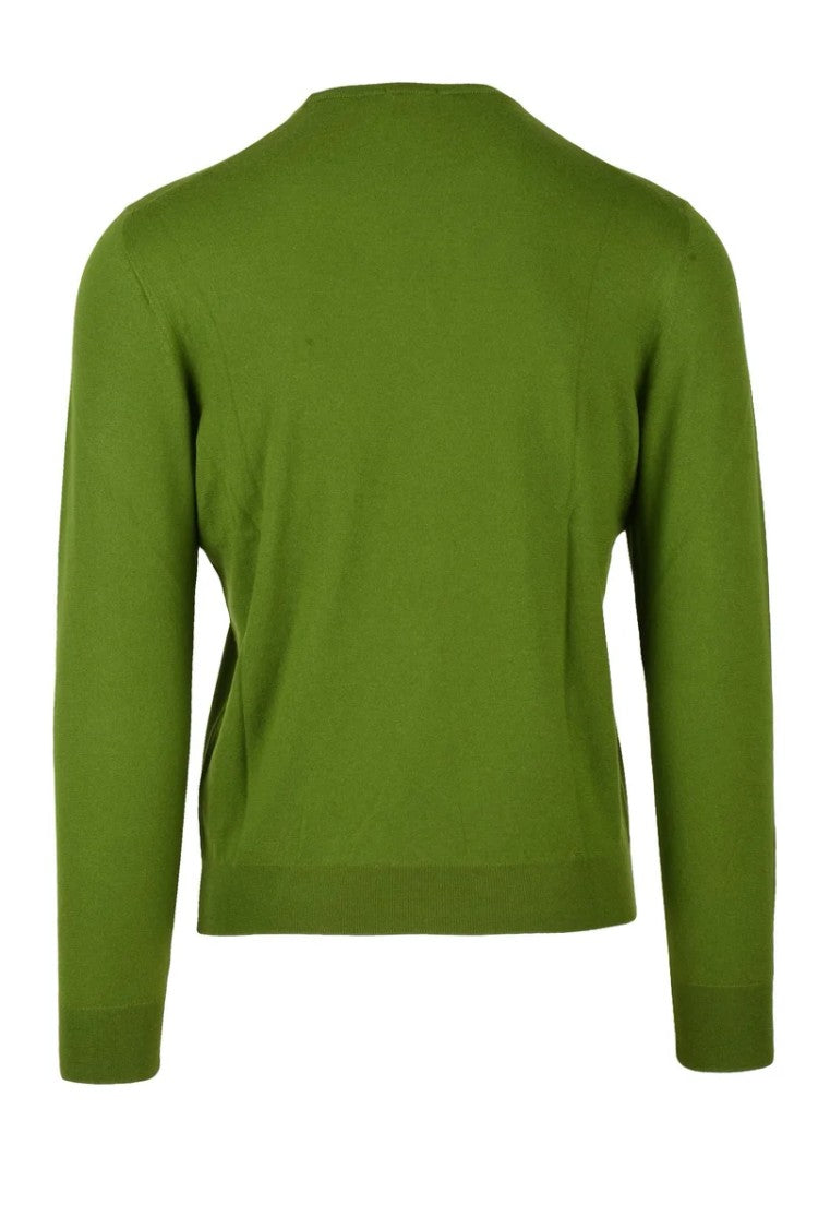 Drumohr Thin Cashmere Crew Neck Pullover - Green