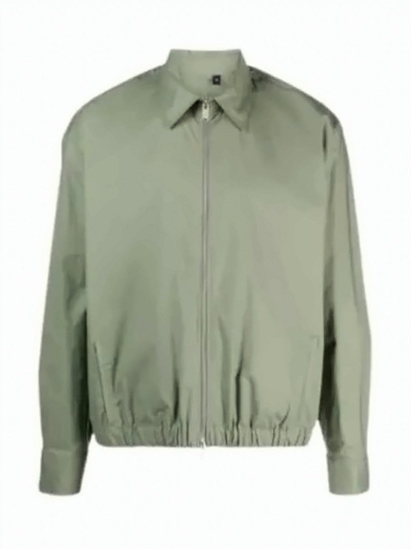 Lardini Green Jacket With Front Zipper