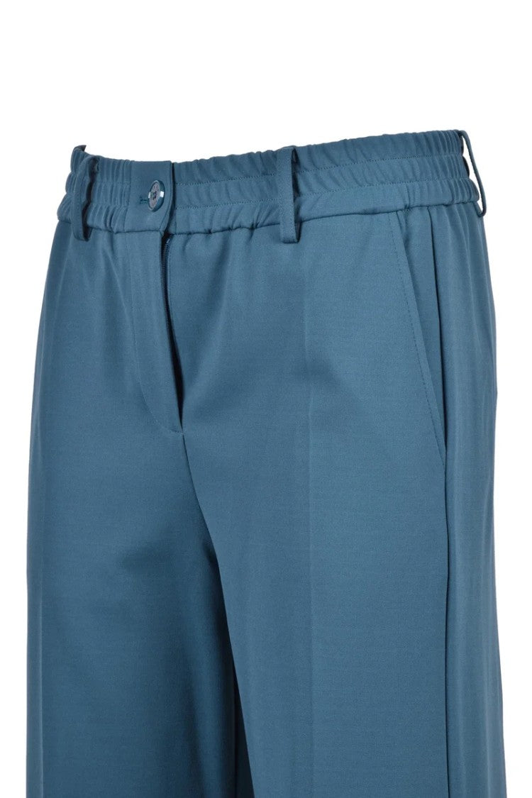 Patrizia Pepe Classic Wide Leg Pants - Green