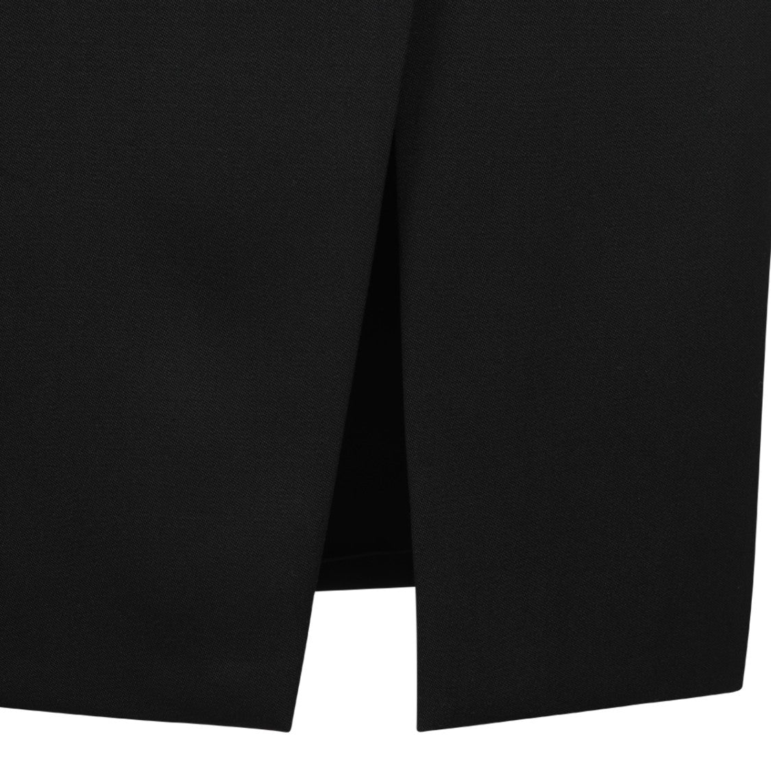 Givenchy Knee-Length Black Wool Skirt With Frontal Fastening And Subtle Split