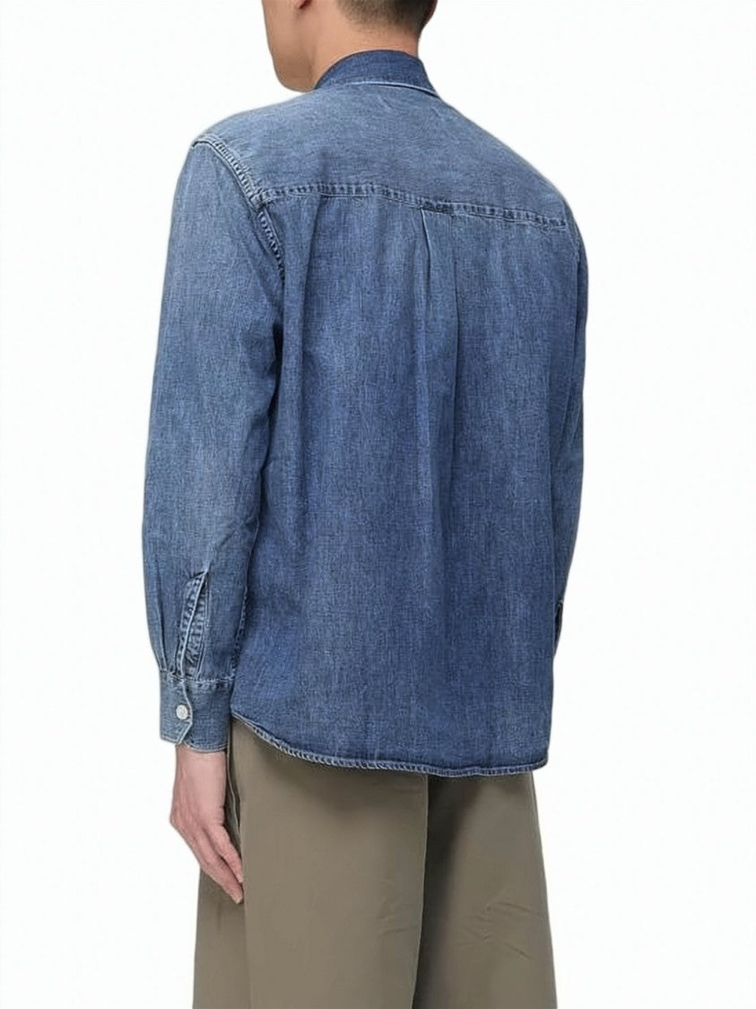 Our Legacy Denim Long Sleeve Shirt With Classic Collar