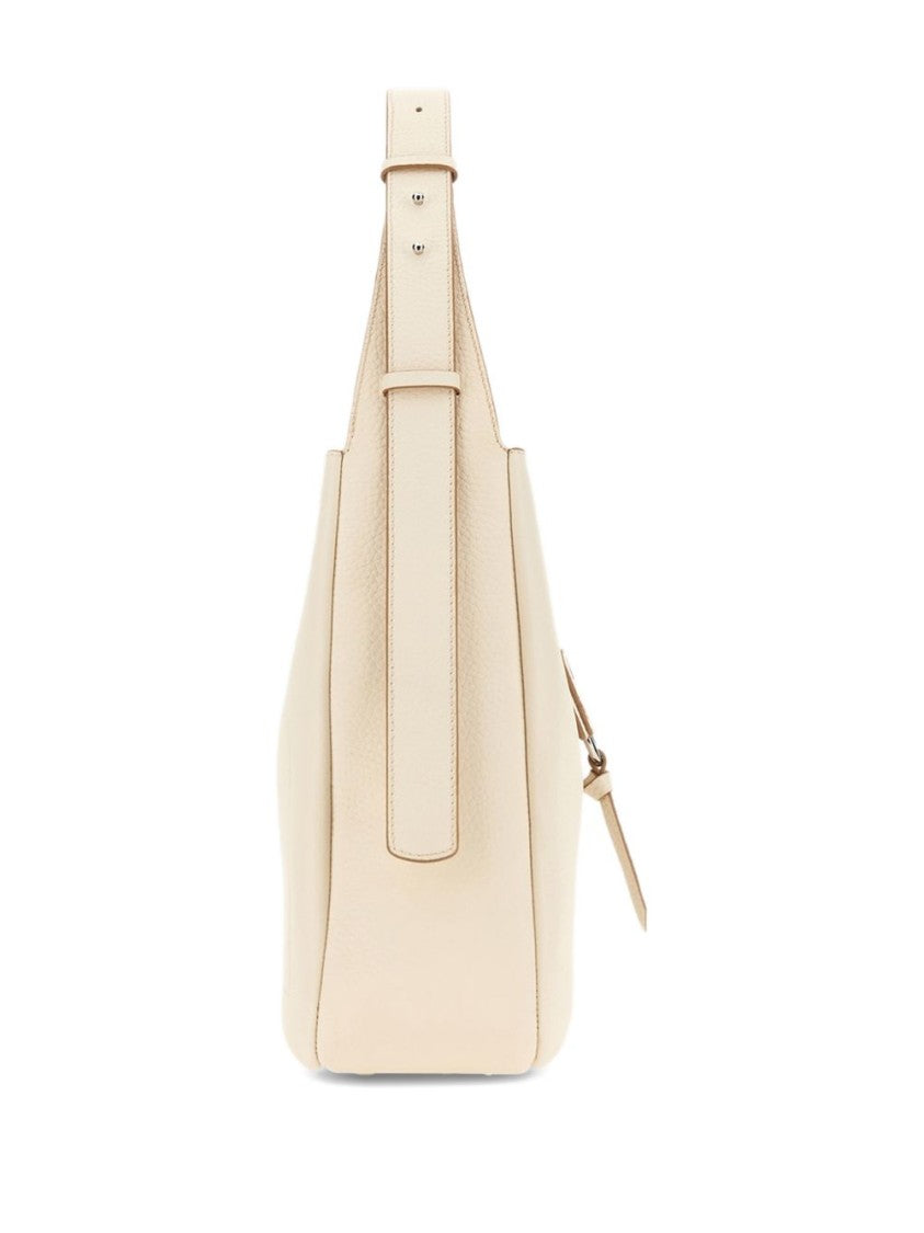 Hogan Textured Calf Leather Handbag With H-Clasp And Tassel Detail