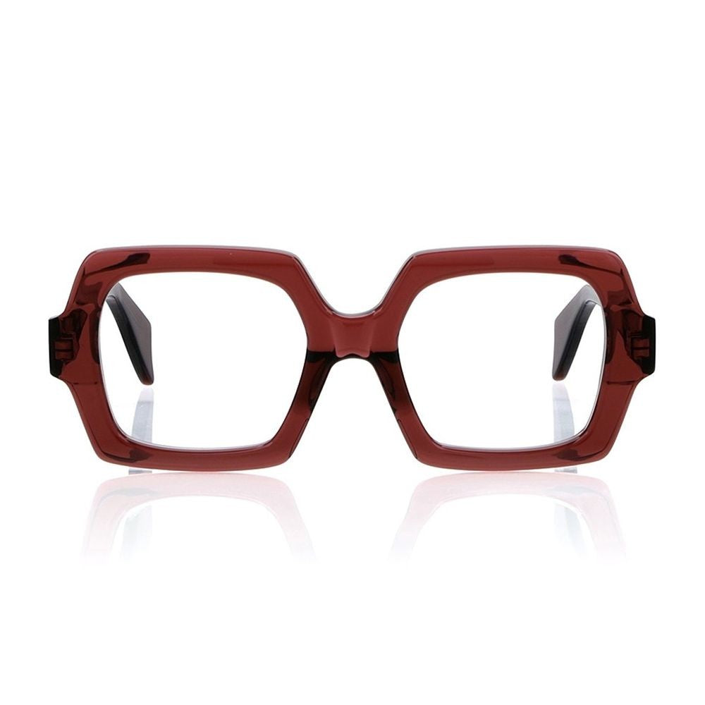 Monokol Concept Eyewear Mk304 Geometric Optical Frames In Transparent Bordeaux Mazzucchelli Acetate
