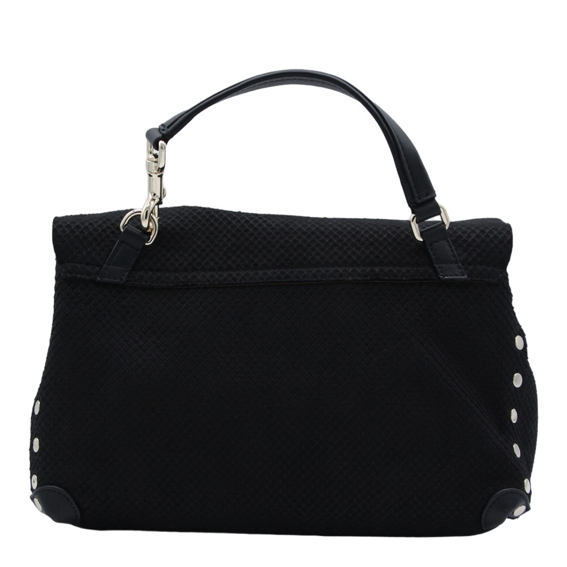 Zanellato Structured Black Bag With Top Handle And Minimalist Design