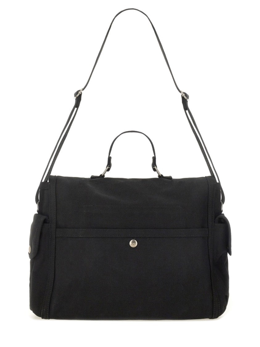 A.P.C. Structured Cotton Logo Shoulder Bag