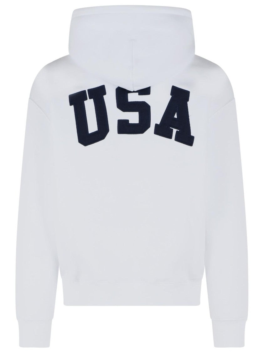 Polo Ralph Lauren White Cotton Blend Sweatshirt