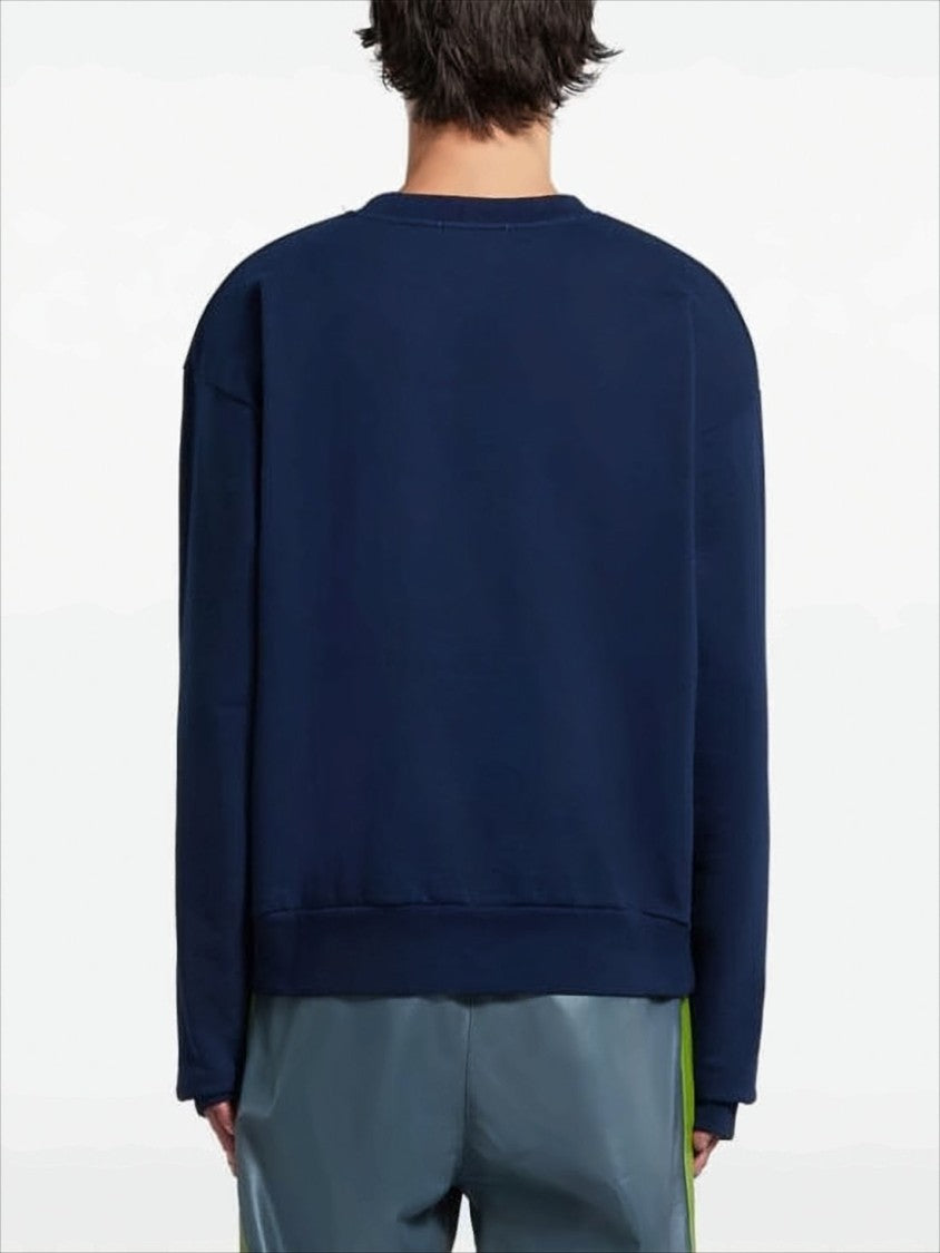 Marni Long-Sleeve Cotton Sweatshirt With Floral Logo Design