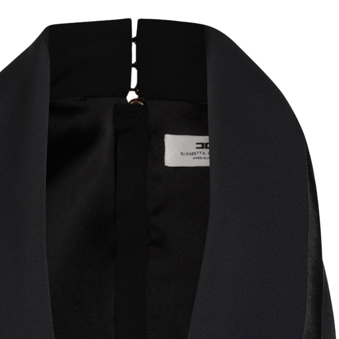 Elisabetta Franchi Satin-Trimmed Peplum Jumpsuit
