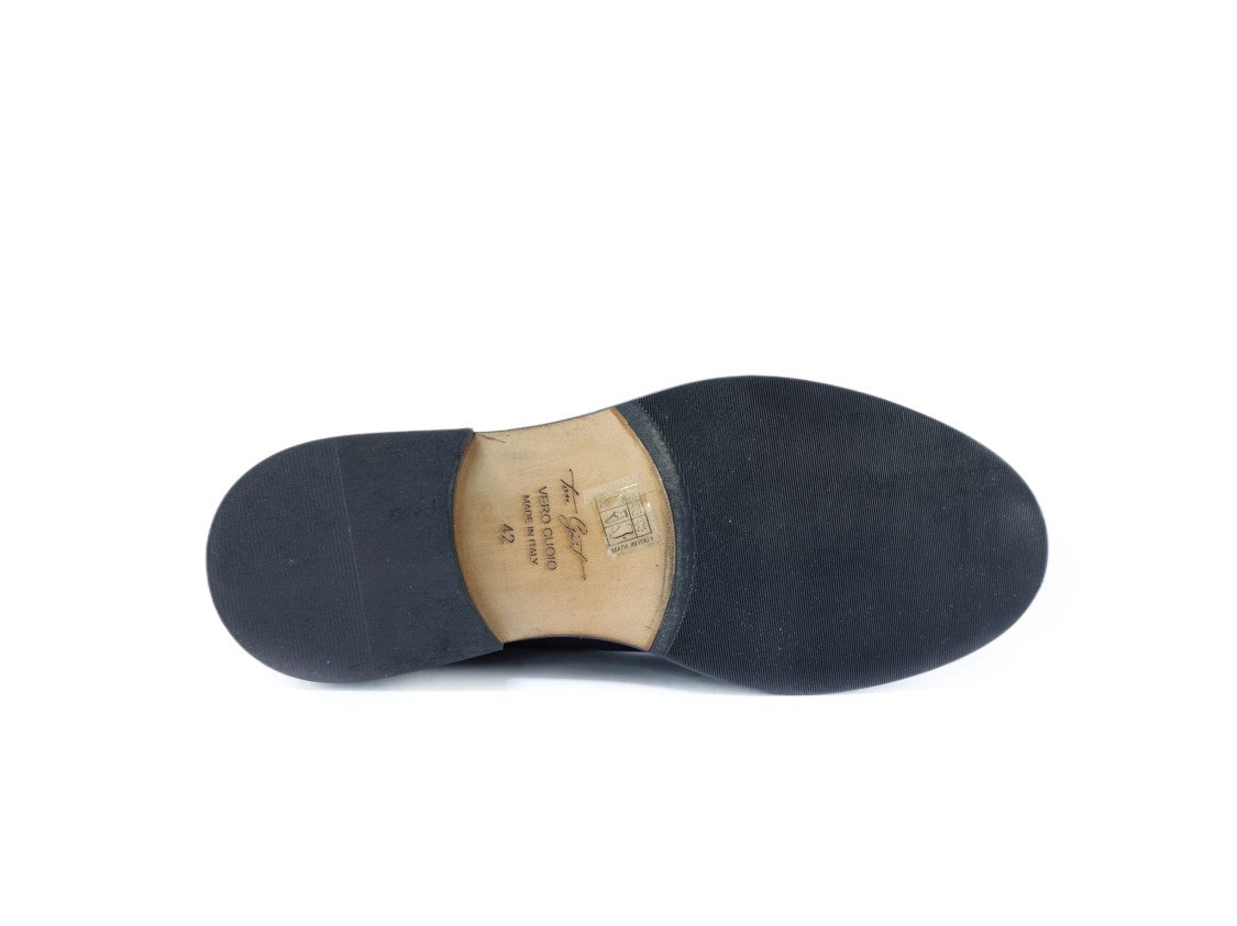 Ton Gout Buffalo Leather Loafers With Stitched Apron Front