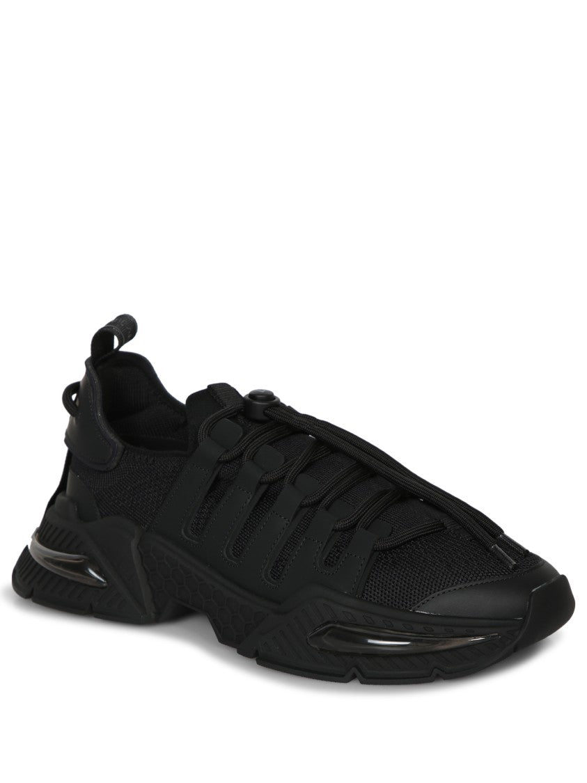 Dolce & Gabbana Black Sneakers With Chunky Sole And Breathable Upper