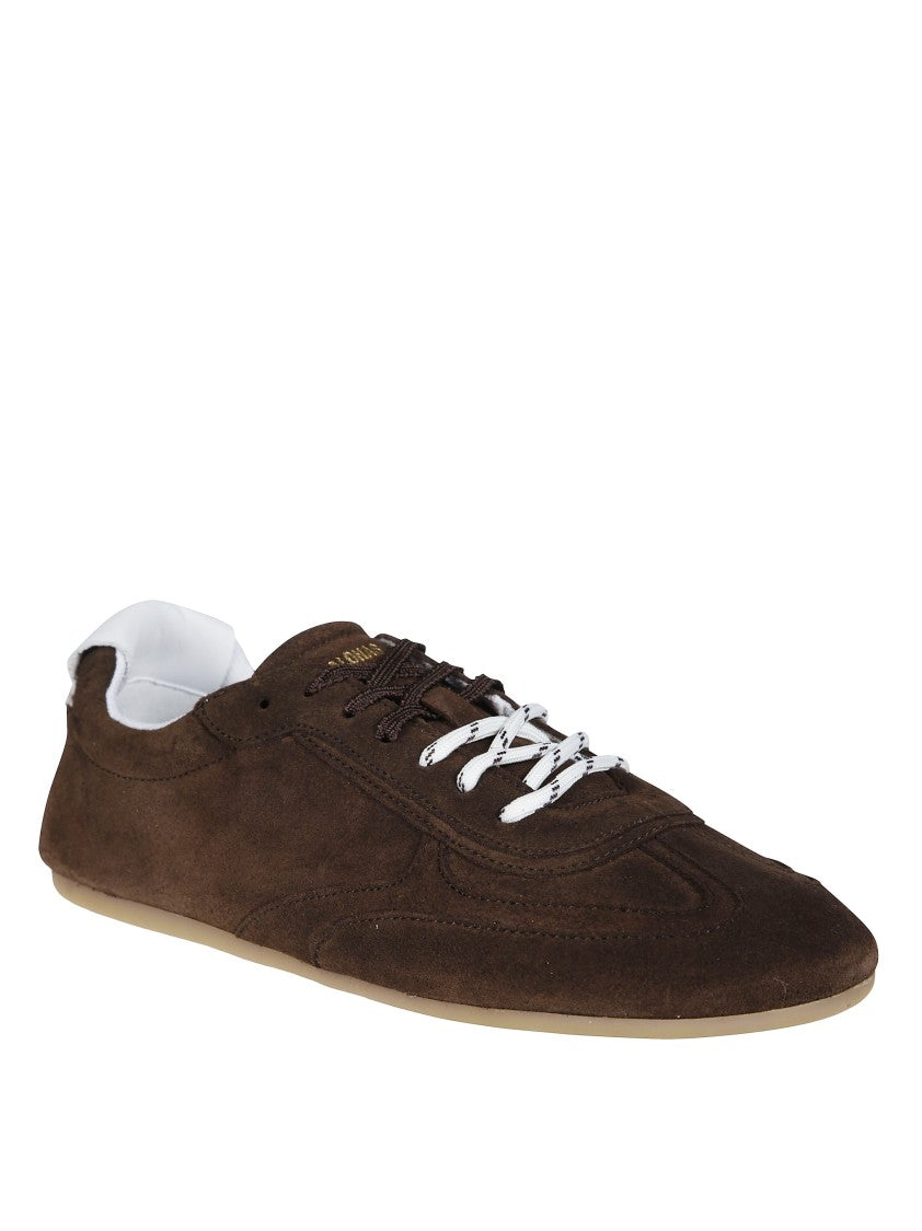 Alohas Chocolate Brown Suede Leather Sneakers